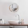 WALLXPERT Dekorativno ogledalo Palm Mirror S Brown White - slika 1
