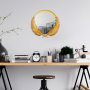 WALLXPERT Dekorativno ogledalo Palm Mirror S Gold - slika 2