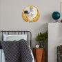 WALLXPERT Dekorativno ogledalo Palm Mirror S Gold - slika 4