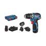 BOSCH plavi alat Akumulatorska bušilica/odvrtač GSR 12V-35 FC + 4 Flexi Click nastavka 12V, 2x3,0 Ah, 06019H3000 - slika 1