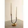 WALLXPERT Svećnjak Half Moon Gold Black - slika 2