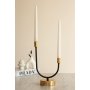 WALLXPERT Svećnjak Half Moon Gold Black - slika 1