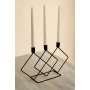WALLXPERT Svećnjak Asymmetric Metal Black - slika 1