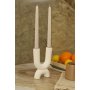 WALLXPERT Svećnjak i sveće set Two Arms White - slika 2