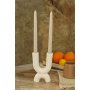 WALLXPERT Svećnjak i sveće set Two Arms White - slika 1