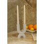 WALLXPERT Svećnjak i sveće set Two Arms Grey - slika 2