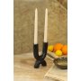WALLXPERT Svećnjak i sveće set Two Arms Black - slika 2
