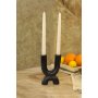WALLXPERT Svećnjak i sveće set Two Arms Black - slika 1