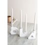 WALLXPERT Set svećnjaka Geometric White - slika 2