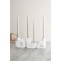 WALLXPERT Set svećnjaka Geometric White - slika 1