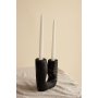 WALLXPERT Svećnjak i sveće set Asymmetric Black Marble - slika 2