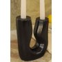 WALLXPERT Svećnjak i sveće set Asymmetric Black - slika 2