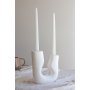 WALLXPERT Svećnjak i sveće set Asymmetric White - slika 1