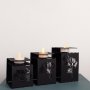 WALLXPERT Set svećnjaka Ginkgo Tealight APT549 Black - slika 3