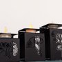 WALLXPERT Set svećnjaka Ginkgo Tealight APT549 Black - slika 4