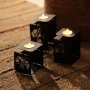 WALLXPERT Set svećnjaka Ginkgo Tealight APT549 Black - slika 1
