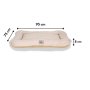 Paws & Whiskers Krevet za ljubimce Sally Dog 75 x 95 Beige - slika 5