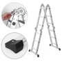 ModernHome Aluminijumske visenamenske merdevine 4x3, sa sarkama, sklopive, nosivost 150 kg, ModernHome - slika 4