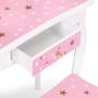 ECO TOYS Veliki deciji toaletni sto za devojcice sa trostrukim ogledalom, stolicom i fiokom, ECOTOYS - slika 3
