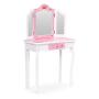 ECO TOYS Veliki deciji toaletni sto za devojcice sa trostrukim ogledalom, stolicom i fiokom, ECOTOYS - slika 4
