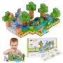 ECO TOYS Set magnetnih kocki za decu -142 dela, kocke i dinosaurisi - slika 2