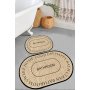 L`ESSENTIEL MAISON Set 2 prostirke za kupatilo Baindos Beige - slika 1