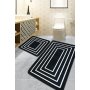 L`ESSENTIEL MAISON Set 2 prostirke za kupatilo Wale Black - slika 1