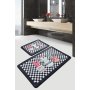 L`ESSENTIEL MAISON Set 2 prostirke za kupatilo Black Happy House - slika 1