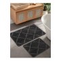 L`ESSENTIEL MAISON Set 2 prostirke za kupatilo Cizgili Anthracite - slika 1
