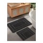 L`ESSENTIEL MAISON Set 2 prostirke za kupatilo Cerceve Anthracite - slika 1