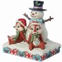 JIM SHORE Chip n Dale Snowman Figurine - slika 2