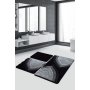L`ESSENTIEL MAISON Set 3 prostirke za kupatilo Stella Anthracite - slika 1