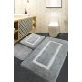 L`ESSENTIEL MAISON Set 3 prostirke za kupatilo Quadrato Frame Grey - slika 1