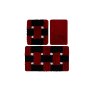 L`ESSENTIEL MAISON Set 3 prostirke za kupatilo Piazza Red - slika 5