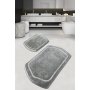 L`ESSENTIEL MAISON Set 2 prostirke za kupatilo Genom Grey - slika 1