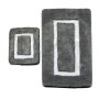 L`ESSENTIEL MAISON Set 2 prostirke za kupatilo Quadrato Frame Anthracite - slika 3