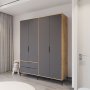 HANAH HOME Garderober Royal Drawers 160 Oak Anthracite - slika 4