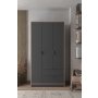 HANAH HOME Garderober Arden 3 Anthracite - slika 1