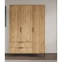 HANAH HOME Garderober Aden Drawers 120 Oak - slika 2