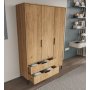 HANAH HOME Garderober Aden Drawers 120 Oak - slika 3