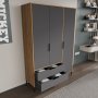 HANAH HOME Garderober Aden Drawers 120 Oak Anthracite - slika 3