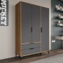 HANAH HOME Garderober Aden Drawers 120 Oak Anthracite - slika 1