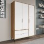 HANAH HOME Garderober Aden Drawers 120 Oak White - slika 1