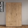 HANAH HOME Garderober Royal Drawers 120 Oak - slika 2