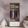 HANAH HOME Garderober Royal Drawers 80 Oak White - slika 3