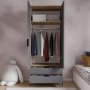 HANAH HOME Garderober Aden Drawes Oak Anthracite - slika 4