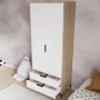 HANAH HOME Garderober Aden Drawes Oak White - slika 3