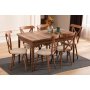 HANAH HOME Set Trpezarijski sto i 6 stolica Cenova Brown - slika 1
