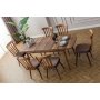 HANAH HOME Set Trpezarijski sto i 6 stolica Fergana Brown - slika 1