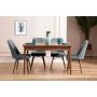 HANAH HOME Set Trpezarijski sto i 4 stolice Lidyana Grey - slika 1